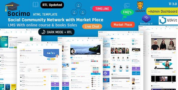 Socimo Social Network theme website design and SEO company